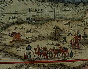 Willem Janszoon Blaeu . Particolare della carta geografica dell'Africa (sec.XVII).De Agostini Picture Library/ G. Dagli Orti