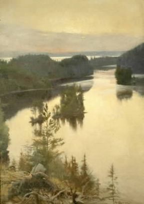 Albert Gustaf Edelbert . Paesaggio (1890; Helsinki, Ateneumin Taidemuseo).De Agostini Picture Library/A. Dagli Orti