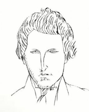 Arthur Honegger ritratto da C. Orloff.Parigi, BibliothÃ¨que Nationale