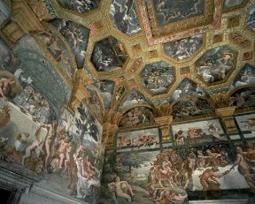 Giulio Romano. Soffitto e affreschi della sala di Psiche.De Agostini Picture Library / G. Dagli Orti