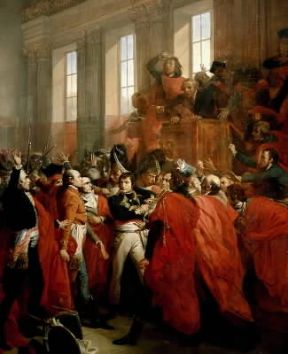 Colpo di Stato del 18 brumaio: Napoleone Bonaparte si fa proclamare Primo Console.De Agostini Picture Library / G. Dagli Orti