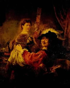 Harmensz van Rijn Rembrandt . Autoritratto con Saskia (Dresda, GemÃ¤ldegalerie).De Agostini Picture Library/E. Lessing