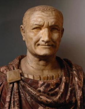 Tito Flavio Vespasiano in un busto marmoreo (Roma, Musei Capitolini).De Agostini Picture Library/G. Dagli Orti