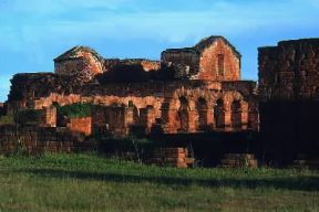 Paraguay . Uno scorcio dei resti della missione gesuitica di Trinidad.De Agostini Picture Library/G. SioÃ«n