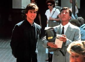 Dustin Hoffman con Tom Cruise in Rain Man (1988).De Agostini Picture Library