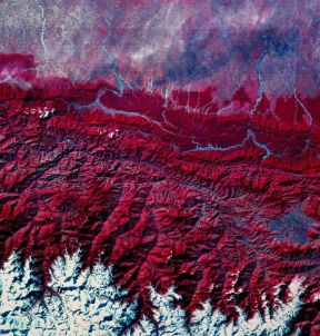 Asia. La catena himalayana ripresa dal satellite.Nasa