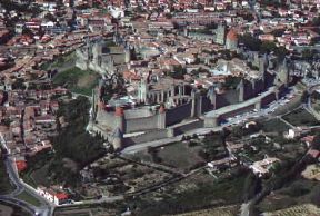 Carcassonne. Veduta aerea della CitÃ©.De Agostini Picture Library/G. Cigolini