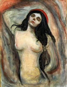 Edvard Munch. Madonna (1894; Oslo, Kommunes Kunstsamlinger Munch-museet ).Hamburg, Kunsthalle