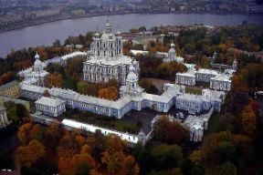 San Pietroburgo. Veduta del monastero di Smolnyi.De Agostini Picture Library / V. Rudko