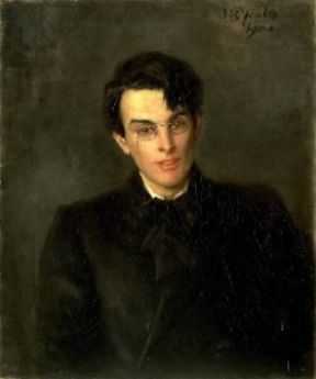 William Butler Yeats. Il poeta irlandese in un ritratto di J.B. Yeats (Dublino, National Gallery of Ireland).Dublino, National Gallery of Ireland