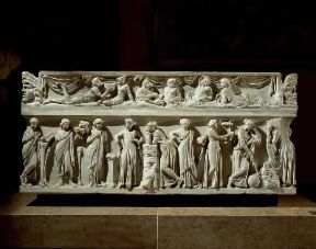 Roma. Sarcofago delle Muse (Parigi, Louvre).De Agostini Picture Library / G. Dagli Orti