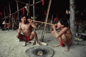 Amazzonia. Indios appartenenti alla tribÃ¹ Majecodotori.De Agostini Picture Library/G. SioÃ«n