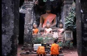 Asia. Tempio nei dintorni di Paske (Laos).De Agostini Picture Library/C. Sappa