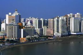 Macao. Una veduta dei quartieri nuovi di Macao.De Agostini Picture Library/C. Sappa
