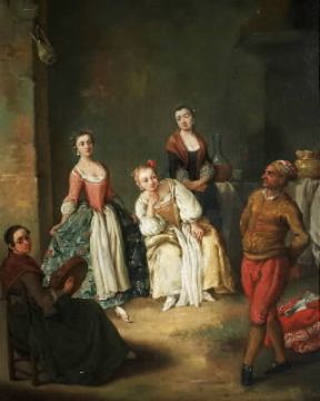 Pittura di genere. Il ballo della Furlana di P. Longhi (Venezia, Museo Ca' Rezzonico).De Agostini Picture Library/A. Dagli Orti