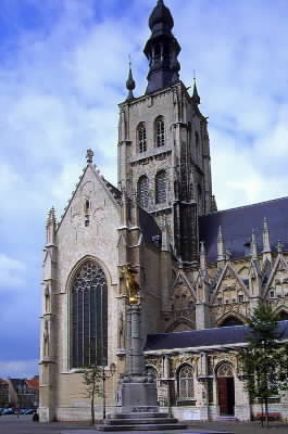 Belgio . Facciata della chiesa di Notre-Dame du Lac a Tirlemont (Tienen).De Agostini Picture Library/W. Buss