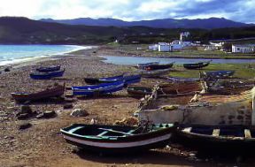 Marocco. Imbarcazioni di pescatori a Qued Lahou (TÃ©touan).De Agostini Picture Library/C. Sappa