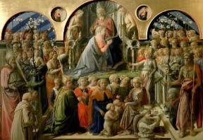 Filippo Lippi. Incoronazione della Vergine (Firenze, Uffizi).De Agostini Picture Library/G. Dagli Orti