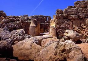Malta. Il tempio megalitico di Gigantjia, nell'isola di Gozo.De Agostini Picture Library/A. Dagli Orti