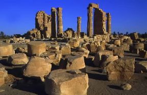 Sudan. Antiche rovine della dinastia Amenoteph nella Nubia.De Agostini Picture Library/C. Sappa