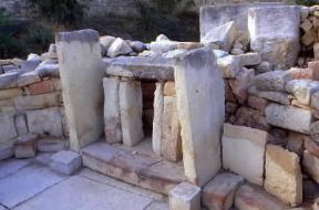 Tarxien. Resti di un edificio del tempio megalitico di Tarxien.De Agostini Picture Library/A. Dagli Orti