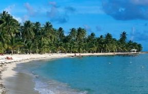 Antille. Spiaggia detta 'delle caravelle' a Sainte-Anne in Guadalupa.De Agostini Picture Library/L. Romano