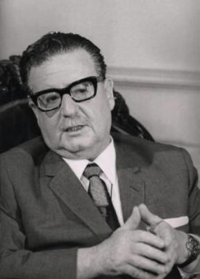 Salvador Allende. Uomo politico cileno.Farabolafoto