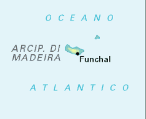 Arcipelago di Madeira. Cartina geografica.