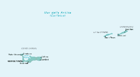 Cayman. Cartina geografica.