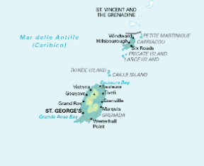 Grenada. Cartina geografica.