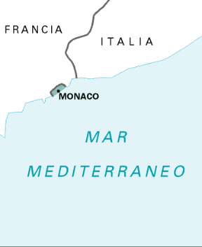 Monaco. Cartina geografica.