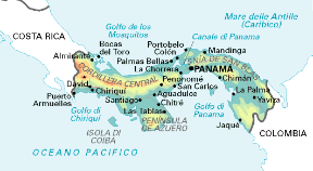 Panama. Cartina geografica.