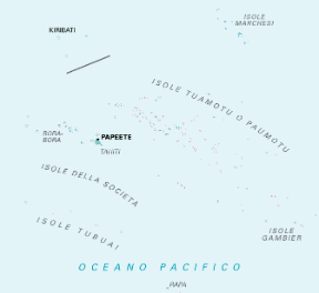 Polinesia. Cartina geografica.