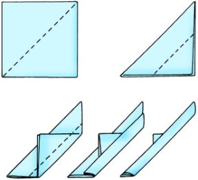 Intervento su ferita con corpo estraneo: preparazione della benda. Ferite con corpo estraneo. Piegate più volte un fazzoletto per ottenere una fascia stretta.