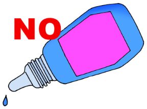 Lesioni dell'occhio. Non usare sostanze estranee. Lesioni all'occhio. Non mettete mai nell’occhio alcuna sostanza.