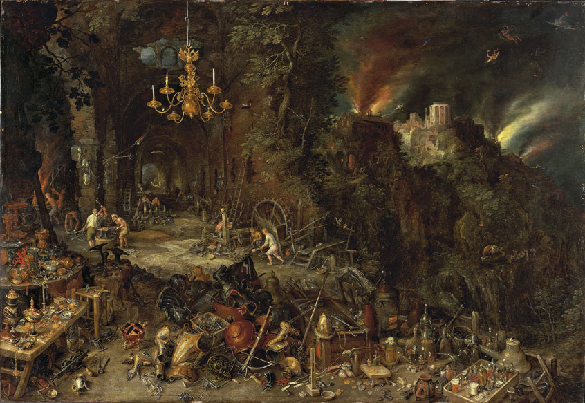 Allegoria del fuoco, Jan Bruegel il Vecchio, olio su rame, 1608-1610 Jan Bruegel ebbe i soprannomi di 