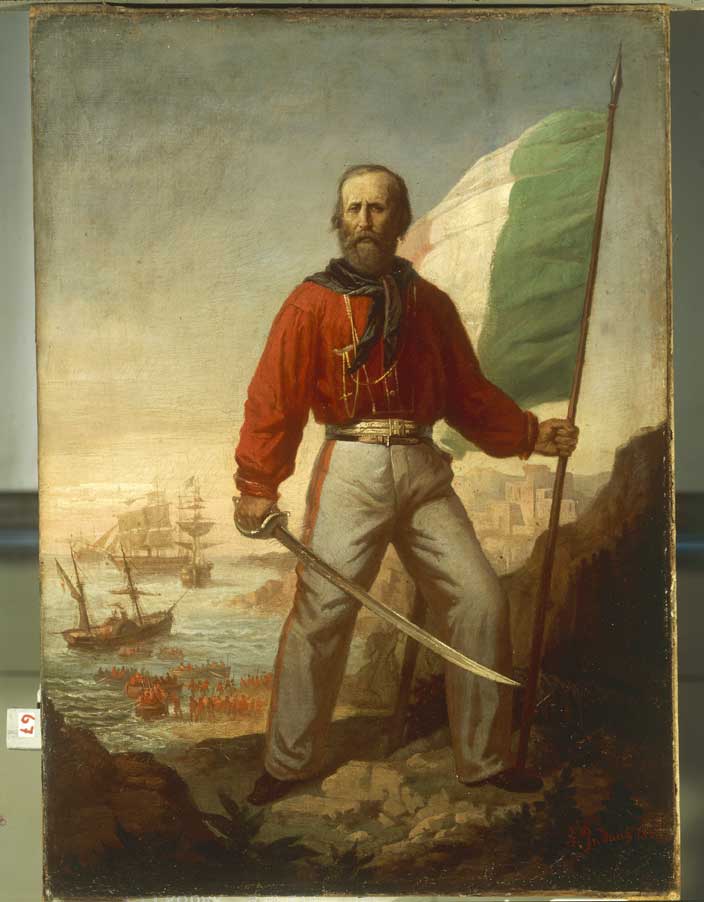 Garibaldi, sbarco dei Mille Giuseppe Garibaldi durante lo sbarco dei Mille a Marsala l'11 maggio 1860.
De Agostini Picture Library