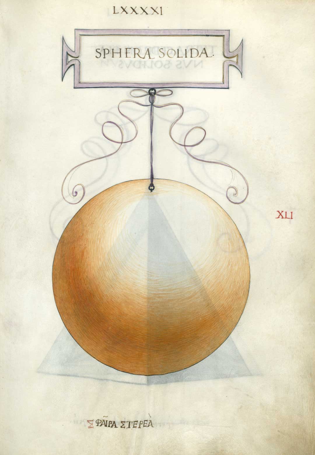 La divina proporzione, Leonardo Da Vinci La divina proporzione (De divina proportione) di Luca Pacioli. Tavola XLI, folio 91 recto. Sfera solida (Sphera solida). Disegno attribuito a Leonardo da Vinci.
© Veneranda Biblioteca Ambrosiana/De Agostini Picture Library 