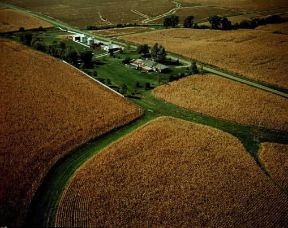 Illinois . Veduta di una fattoria nei pressi di Peoria.De Agostini Picture Library/Pubbli Aer Foto